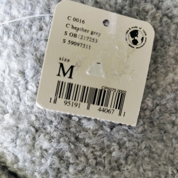 Free People Women's Oversized Pullover Turtleneck Sweater Heather Gray Medium - Picture 7 of 8